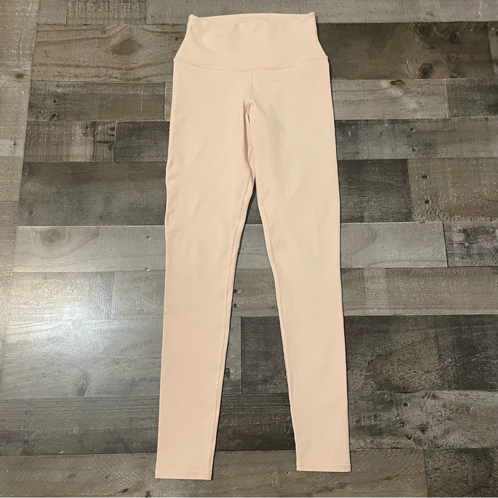 ALO Yoga Airbrush Leggings High Rise Women’s XS Nectar Light Pink Full Length - Picture 3 of 11